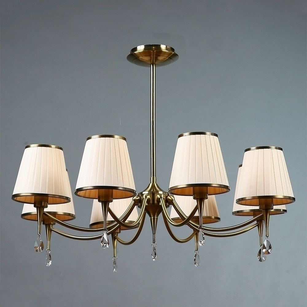 096825 Люстра Brizzi 8L MACA/008 бронза/кремовый Mantra 01625 