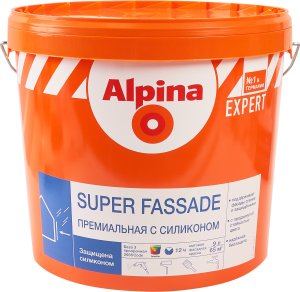 85666640 Краска водно-дисперсионная Super Fassade прозрачная база C 9 л STLM-0065075 ALPINA