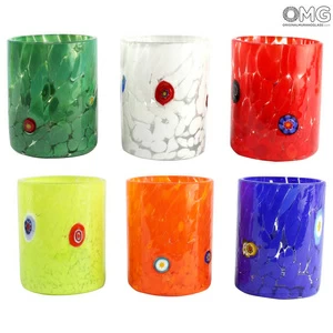 4628 ORIGINALMURANOGLASS Набор из 6 рюмок - Весна - муранское стекло OMG 8 см