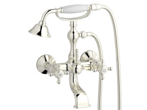 Наружный настенный смеситель для ванны с ручным душем