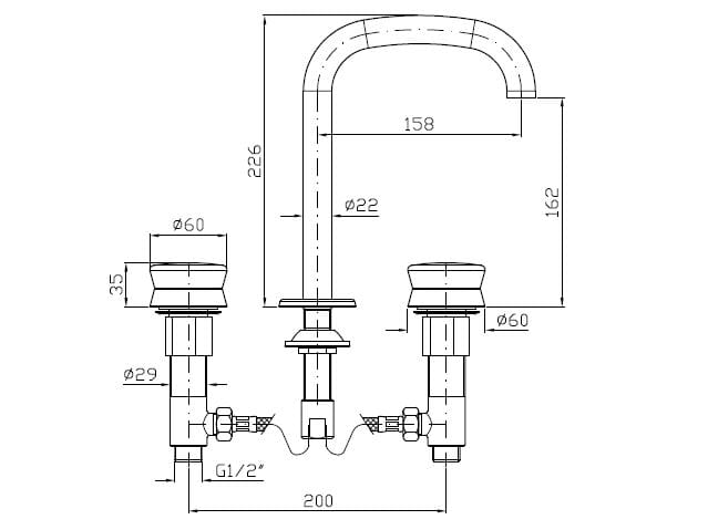 Смеситель для раковины из нержавеющей стали с ограничителем расхода Zucchetti Sablier ARCH-00081786 - Вид №2