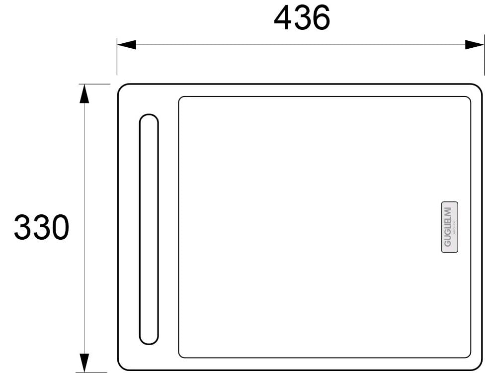 Прямоугольная разделочная доска iroko с ручкой GUGLIELMI RUBINETTERIE AC81960 ARCH-00091031 - Вид №2
