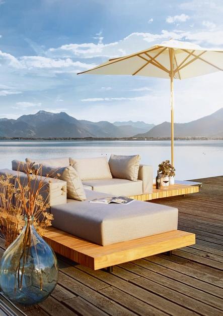 solpuri Низкий квадратный журнальный столик из тика Plateau sun-id-1514412 - Вид №1