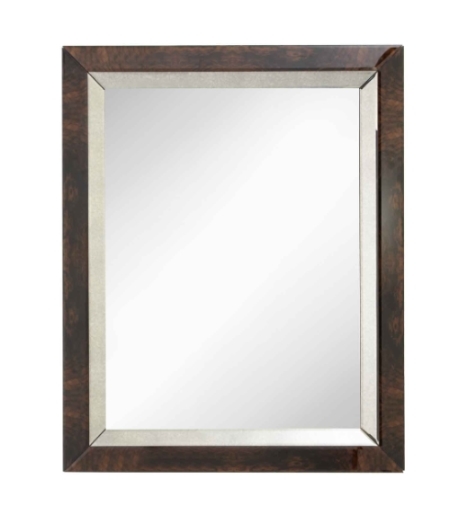 Зеркало прямоугольное настенное венге Burnett PUSHA ДИЗАЙНЕРСКИЕ 062636 Коричневый  - Вид №1