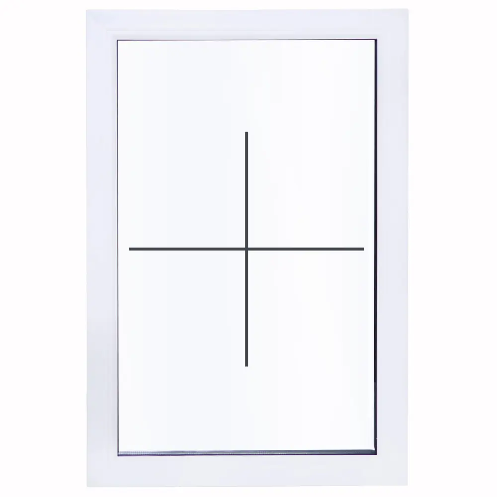 Окно пластиковое ПВХ Deceuninck глухое 900x600 мм (ВxШ) двуxкамерный стеклопакет белый/белый STLM-2148281