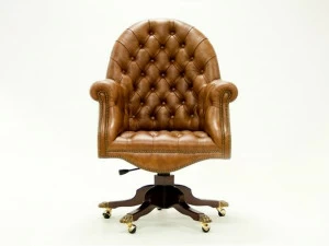 CREARTE COLLECTIONS Кожаное кресло руководителя, регулируемое по высоте, с 5 спицами и подлокотниками  114