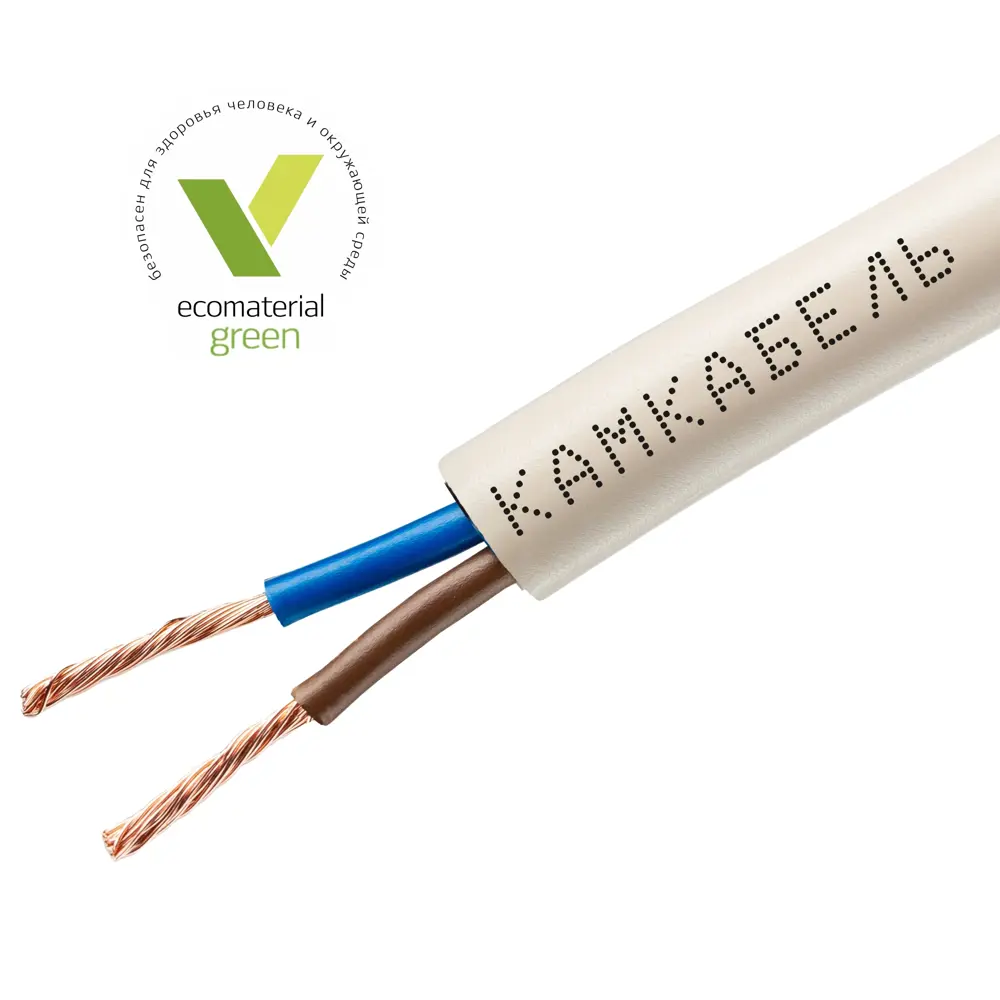 Провод Камкабель ПВС 2x0.75 50 м ГОСТ цвет белый STLM-2013663 - Вид №1