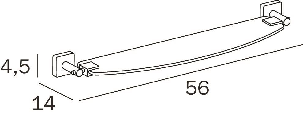 INDA® Хрустальная полка для ванной Forum quadra A30090 - Вид №2