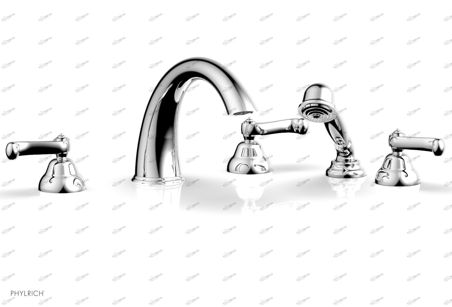 Смеситель для ванны REVERE & SAVANNAH Phylrich  D2202T1-026 Хромированный 