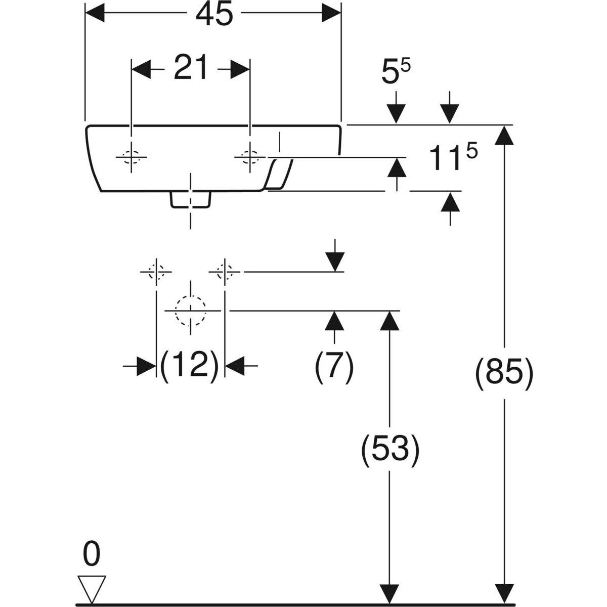 Мытье рук в витрине с переливом Geberit фантазия ARCH-00009412 - Вид №2