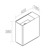 L638T0R0V1.100 Подвесная раковина прямоугольная A. e T. Italia Fly mini Белый глянцевый AeT ITALIA - Вид №1
