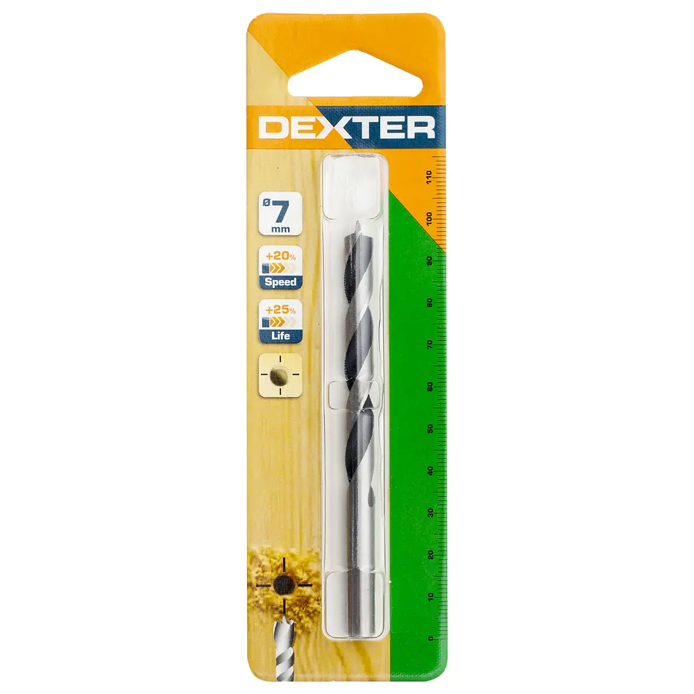 Сверло по дереву спиральное 7x100 мм Dexter SM325 16660644 STLM-2173532  - Вид №3