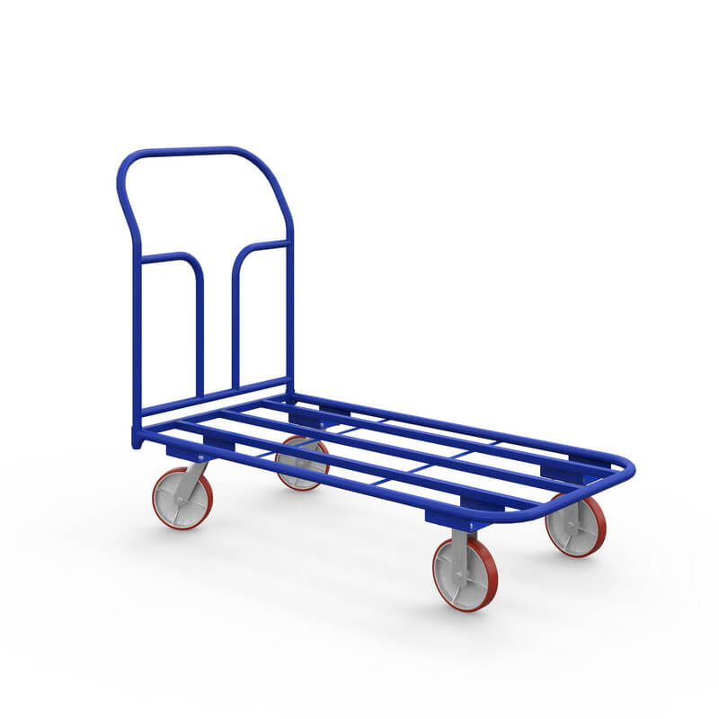 Тележка платформенная каркасная ТК 2 (г/п 500 кг, 900x600 мм, колеса чугун/полиуретан 200 мм) Верстакофф 65-0839