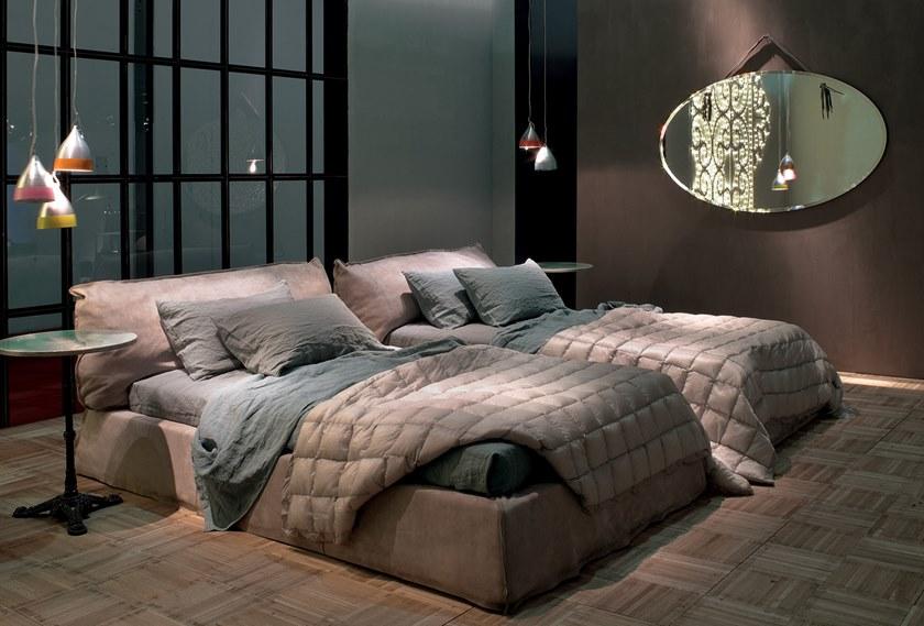 BAXTER Кровать двуспальная с обивкой кожей sun-id-1373909 - Вид №2