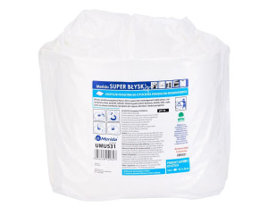 UMU531 Влажные салфетки для очистки водостойких поверхностей SUPER BŁYSK, сменный наполнитель для ведра 10 л, рулон 122,36 м, 322 листа Merida