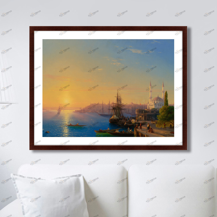 Картина: View Of Constantinople And The Bosphorus, 1856г. КАРТИНЫ В КВАРТИРУ  264219 Разноцветный 