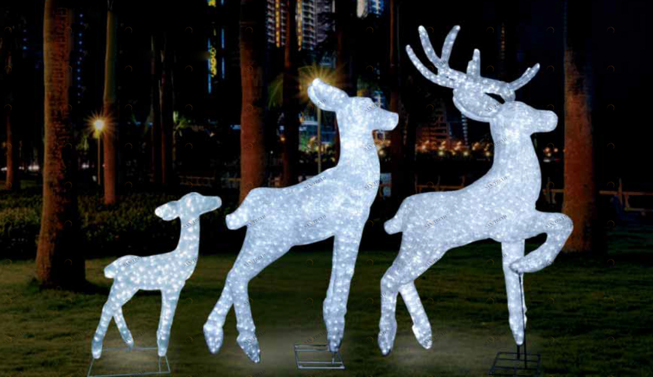 Световая Фигура 3D "Олень - Белый" Малыш ELKI СВЕТОВЫЕ ФИГУРЫ 017726 Белый 