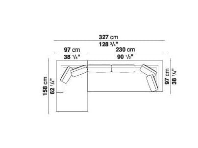 Угловой диван из ткани B&B Italia ARCH-00112684 - Вид №24