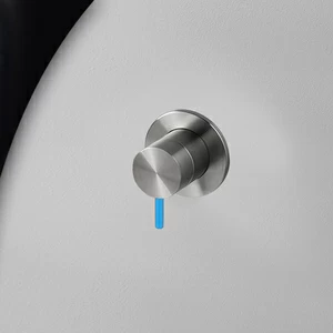 Смеситель для душа сталь матовая с синей ручкой Toki Radomonte TKI8SCIL26