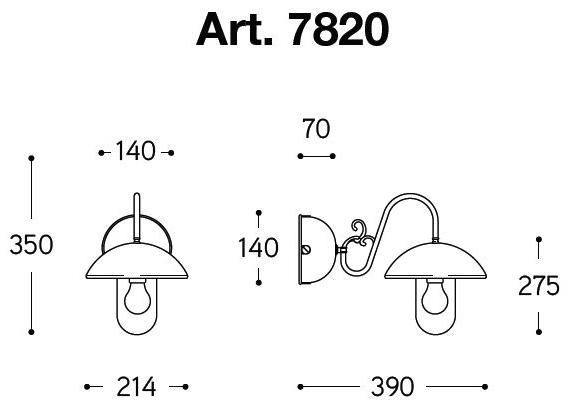 Aldo Bernardi Бра из металла с фиксированным кронштейном Foresteria sun-id-1347889 - Вид №2