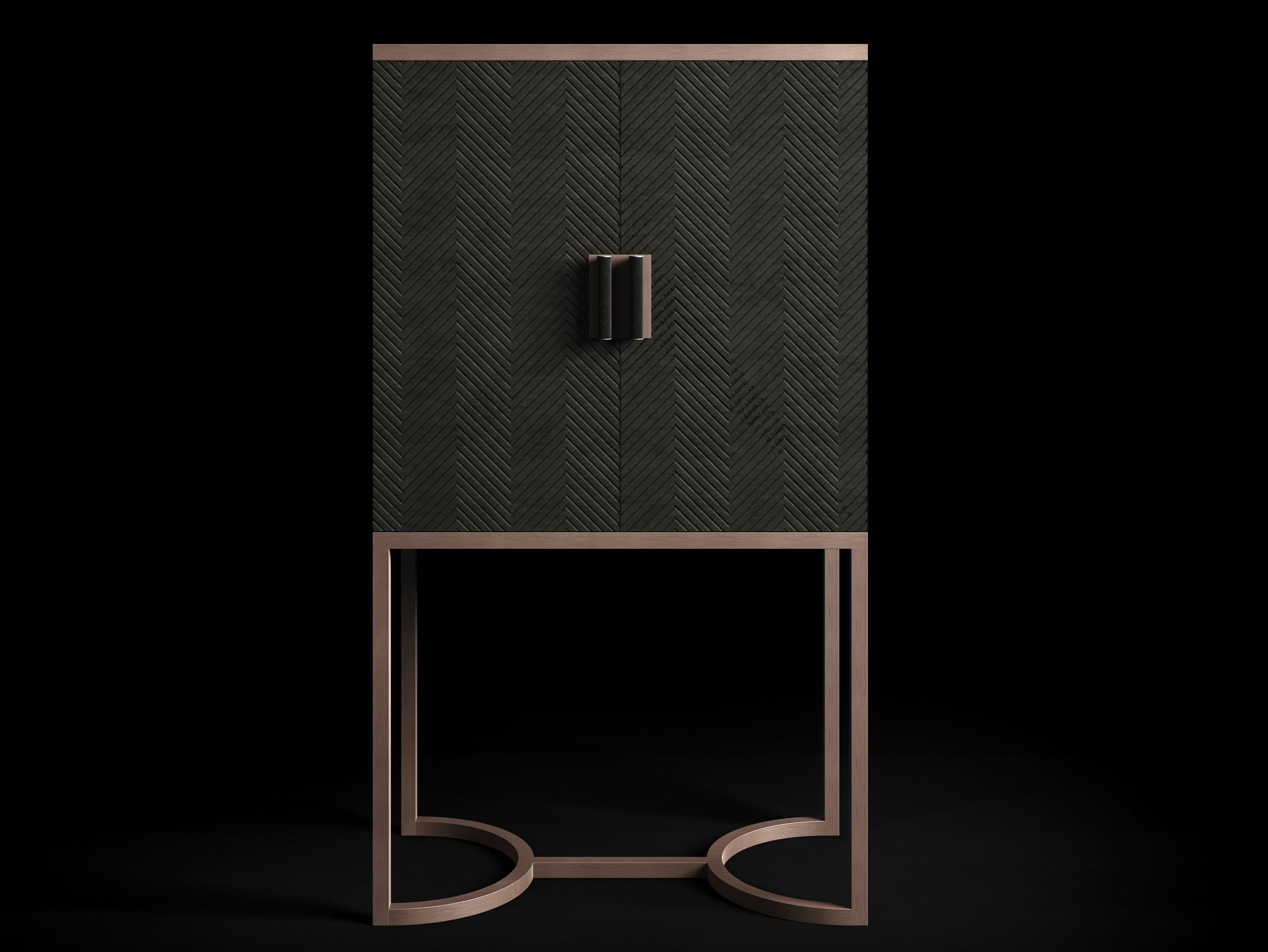 Деревянный и металлический барный шкаф CPRN HOMOOD Dragonfly ARCH-00152794 - Вид №1