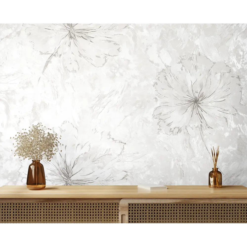 Флизелиновые обои ATELIERO Sonya белые рельефные 1.06 м 89369838 STLM-0836393 - Вид №3