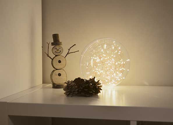 PS103 Прозрачные пластиковые светодиодные шарики Dekoraniaevents Navidad  - Вид №1