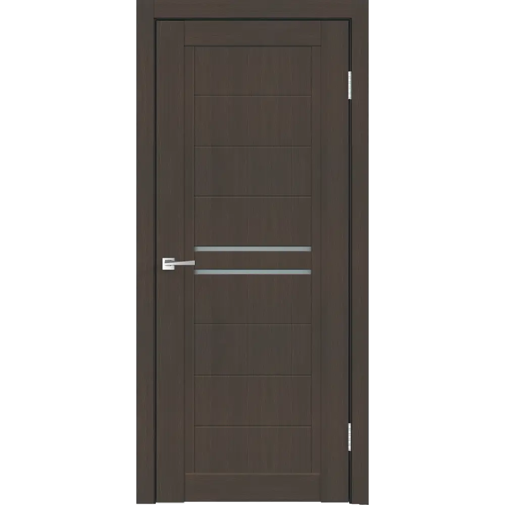 Комплект двери Некст 2 со стеклом 60x200 см ПВХ цвет черное дерево без доборов VELLDORIS STLM-2011989