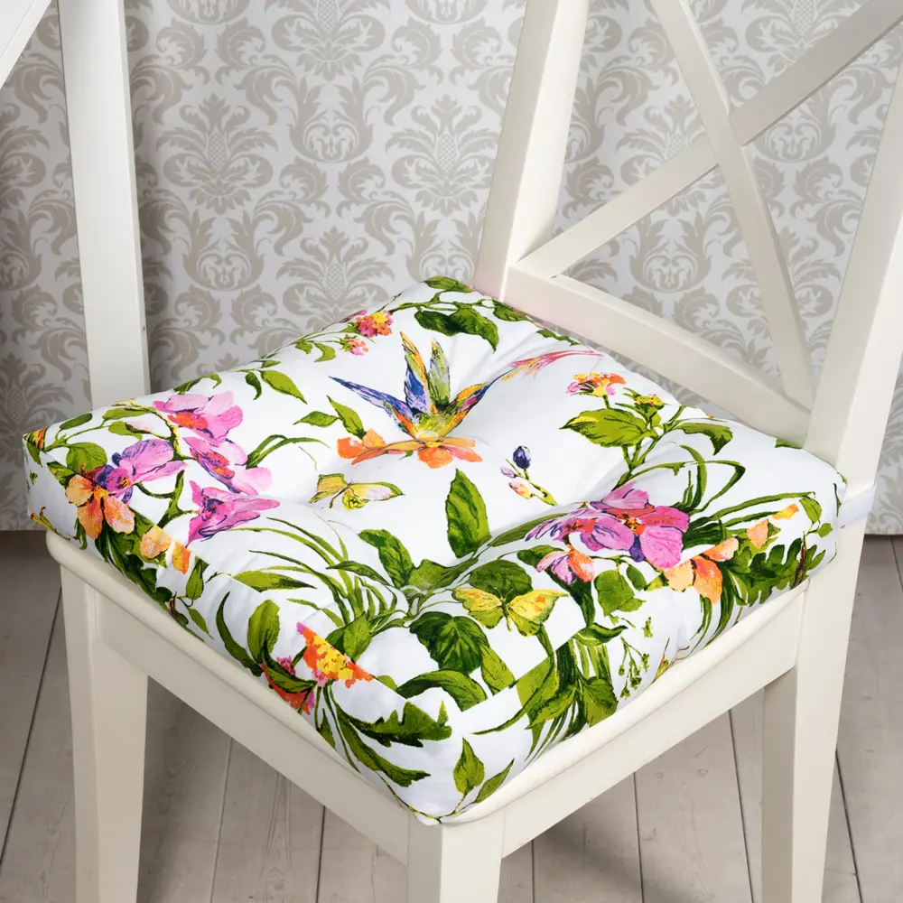 Подушка для стула Altali Колибри 40x40 см хлопок мультиколор STLM-2089764 - Вид №4