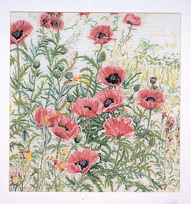 2061А Набор для вышивания Розовые маки 45 х 47 см Thea Gouverneur 