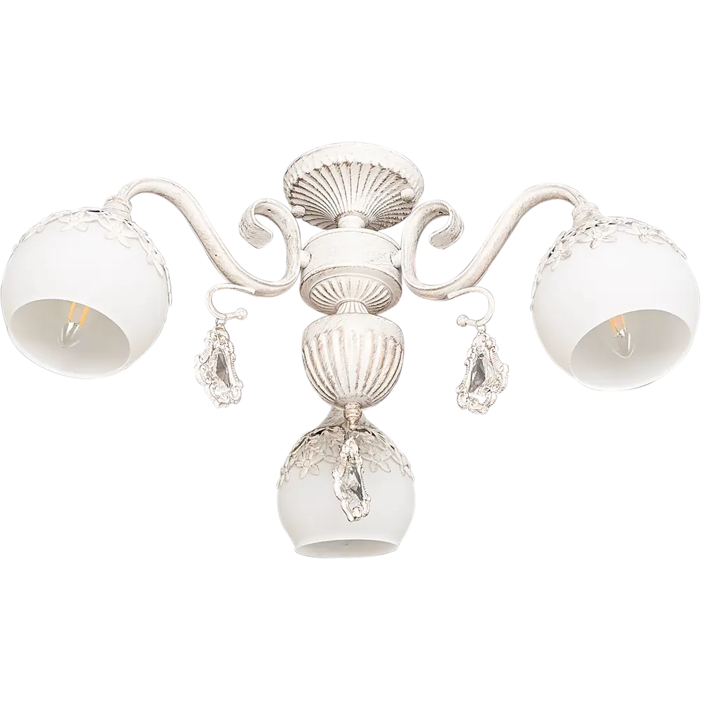 Люстра Louis 3хЕ27х60 Вт цвет белый LAMPLANDIA STLM-2183802