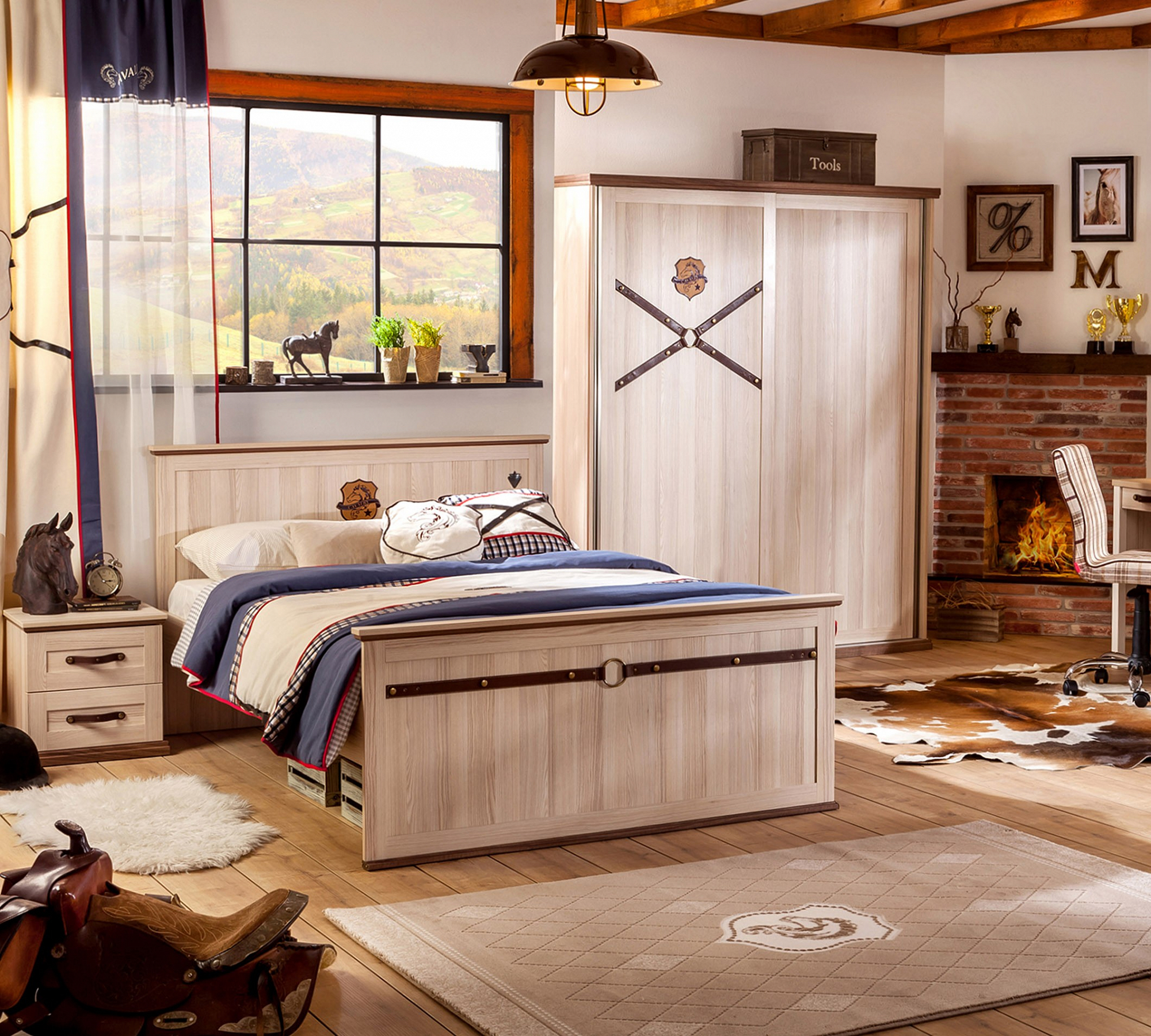 Шкаф-купе двухдверный светлый орех Royal CILEK ROYAL 00-3832630 Бежевый Santreyd - Вид №1