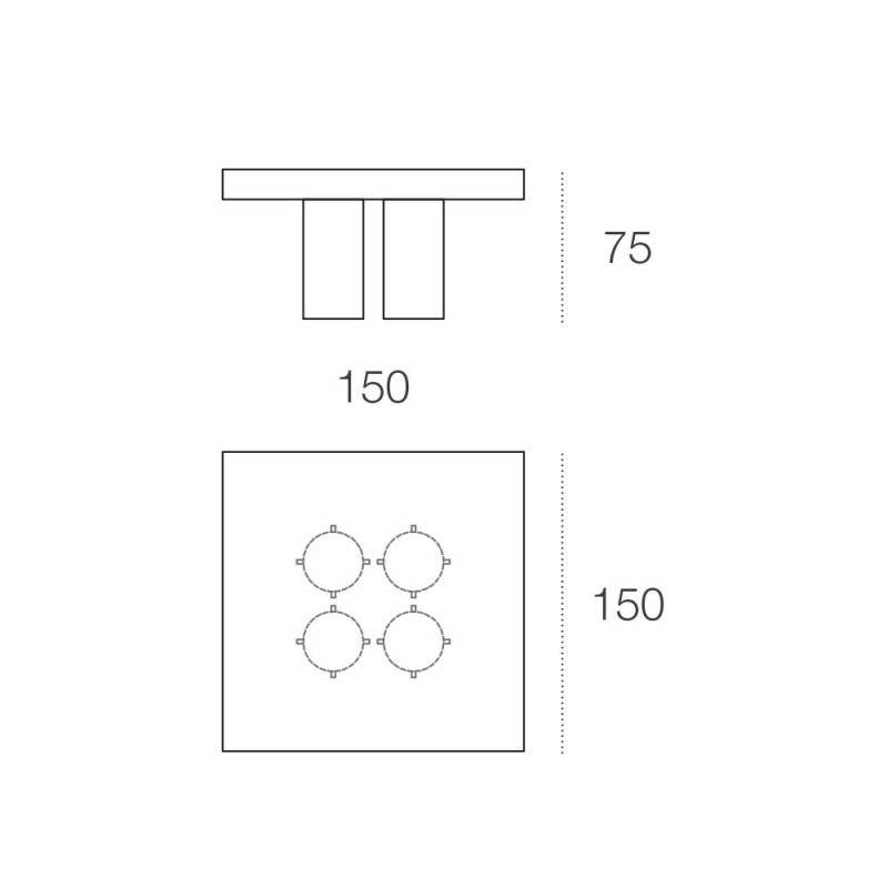 GL12/75X900 Стол Славы Adriani e Rossi  - Вид №3