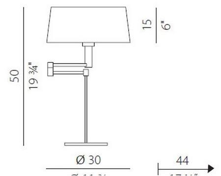 PANZERI Настольная лампа с гибким кронштейном Classic sun-id-1500756 - Вид №1