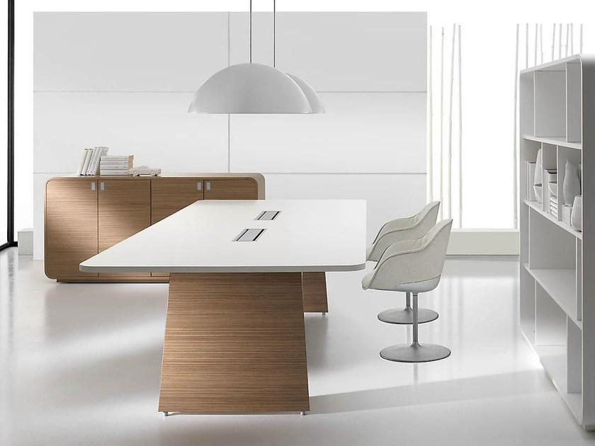 IFT Низкая тумба для офиса из фанерованной древесины с замком Sestante sun-id-1447337 - Вид №1