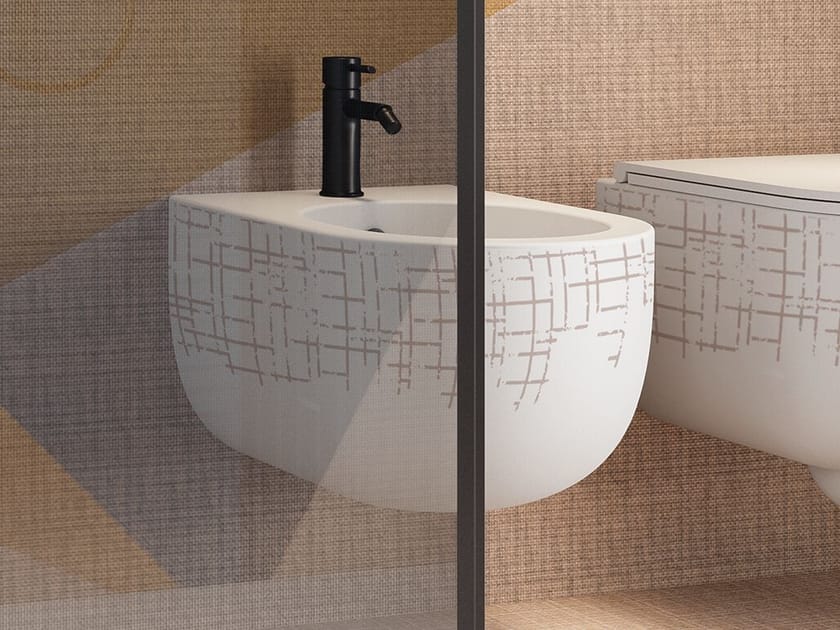 Керамическое подвесное биде Inkiostro Bianco система InkBath ARCH-00074548