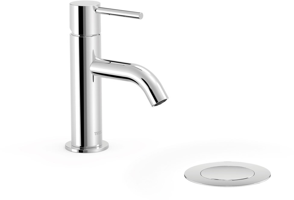 ИЗУЧИТЕ смеситель с одной ручкой для умывальника с автоматическим сливом.-26290301D TRES
