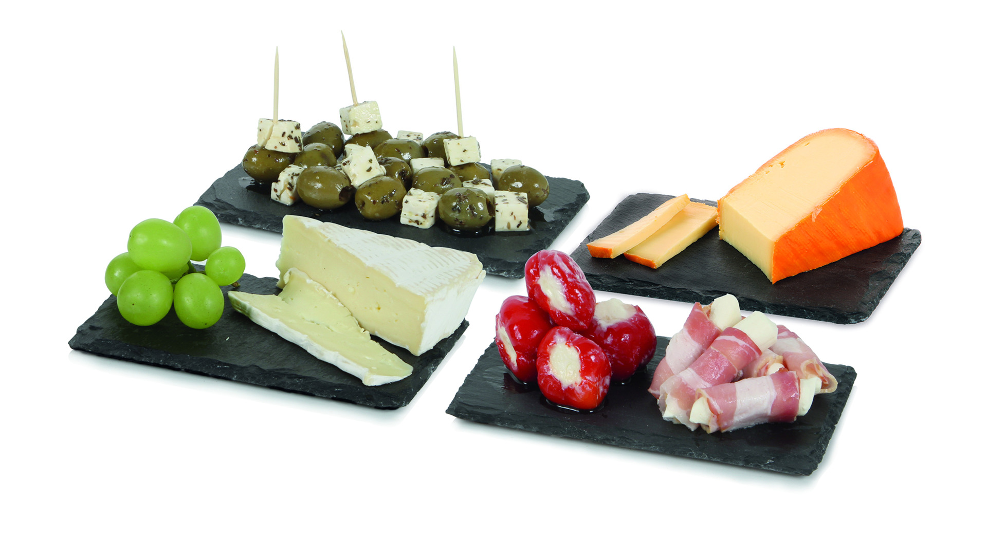 10584883 Boska Доска сервировочная для закусок Boska 16x10см, набор 4шт, сланец (черный) Сланец  - Вид №2