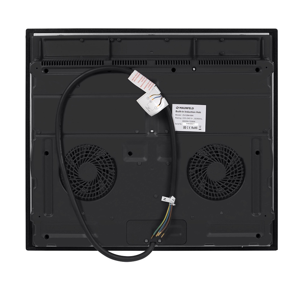 EVI.594-WH Электрическая индукционная панель / индукционная, индукционная варочная панель 60см, сенсорное управление, индикация нагрева, таймер, 2 бустера, защита от детей, детектор диаметра посуды, белая Maunfeld Maunfeld Light Santreyd  - Вид №7