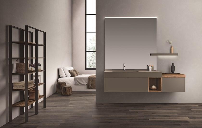 Cerasa Тумба под умывальник подвесная с ящиками и зеркалом Cartabianca sun-id-1493614 - Вид №4