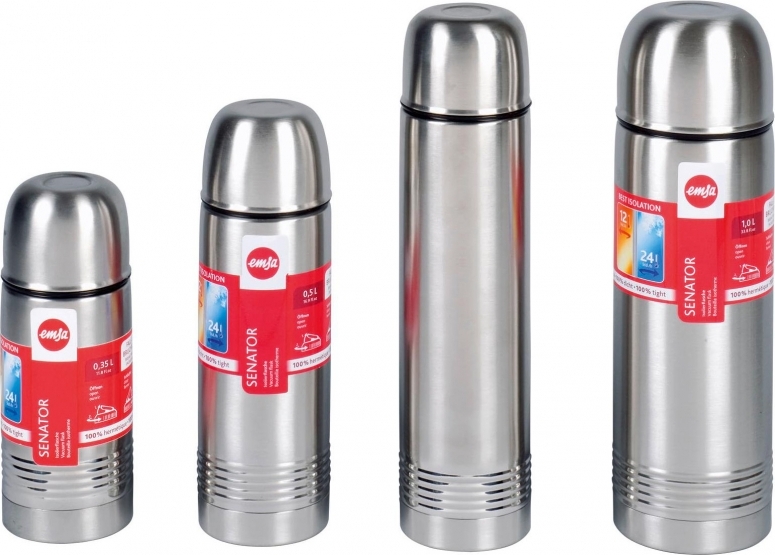 Термос из нержавеющей стали 1л Senator EMSA ДИЗАЙНЕРСКИЕ 00-3951793 Хром  - Вид №11