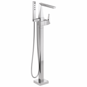 T4743-FL Накладка наполнителя ванны на полу с одной ручкой Delta Faucet Trillian Хром