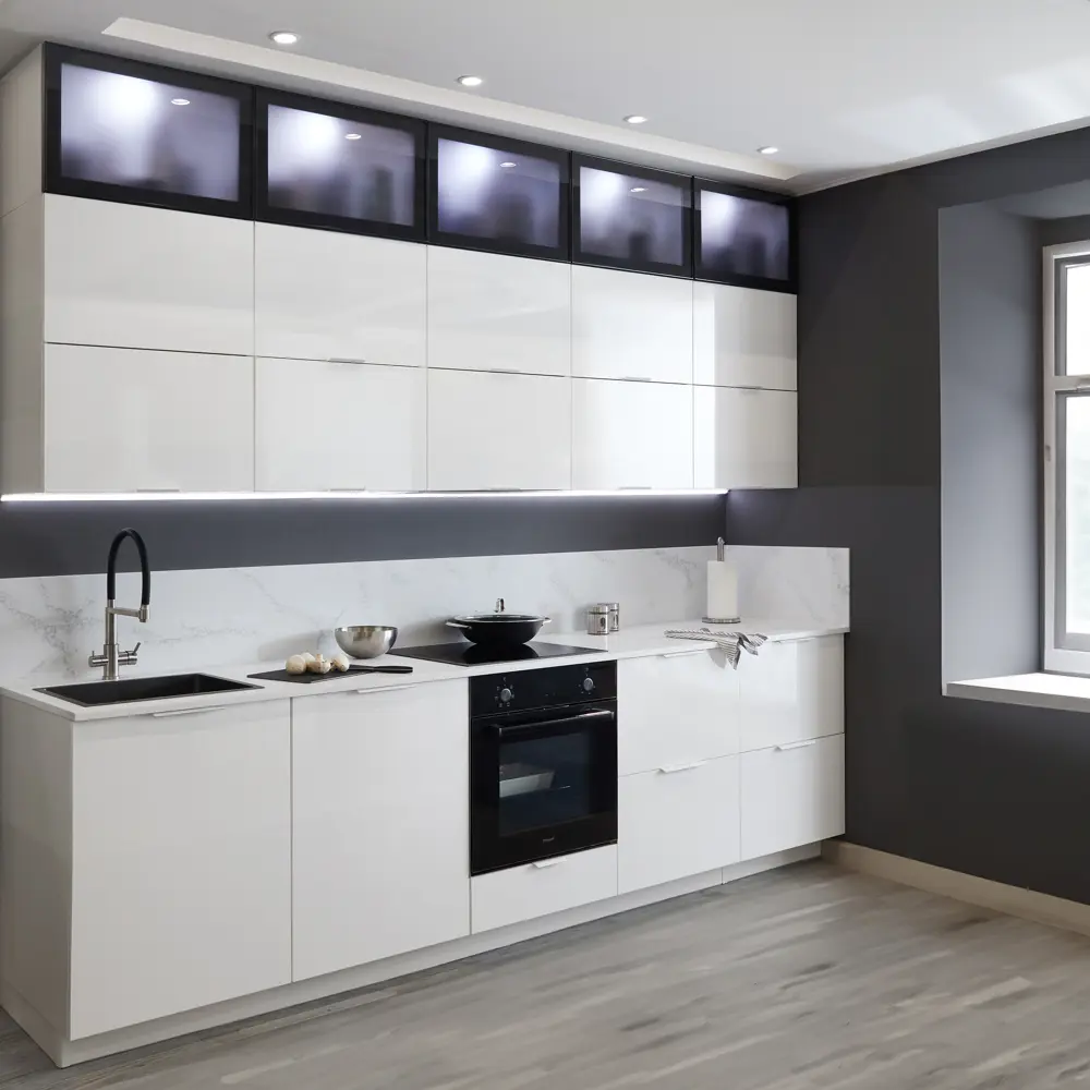 Фасад кухонный DELINIA ID Аша белый глянцевый 32.8×76.5 см 82011179 STLM-0882093 - Вид №9