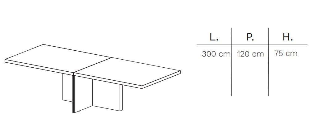 Деревянный прямоугольный стол для совещаний FREZZA Mux70 ARCH-00097739 - Вид №2