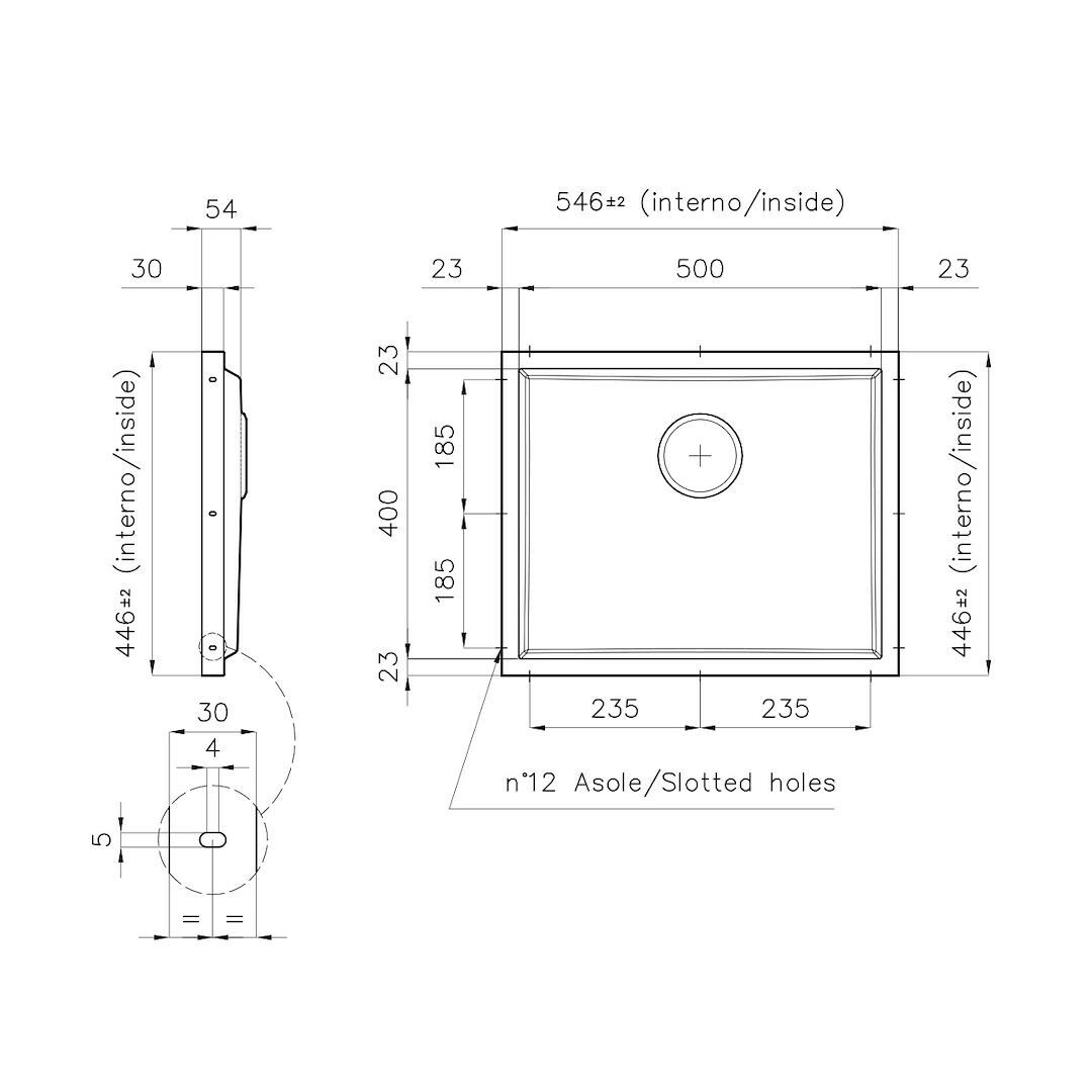 Раковина из нержавеющей стали Foster Phantom ARCH-00120658 - Вид №5