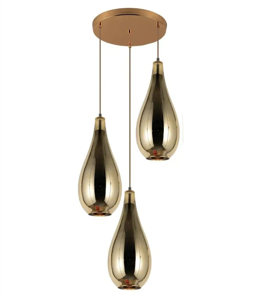 91806788 Люстра подвесная Lumina deco Lauris Ldp 6843-3 gd 3 лампа 6 м² цвет золото STLM-0923343