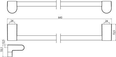 Emco Bad Вешалка для полотенец из металла Mundo sun-id-1366865 - Вид №4