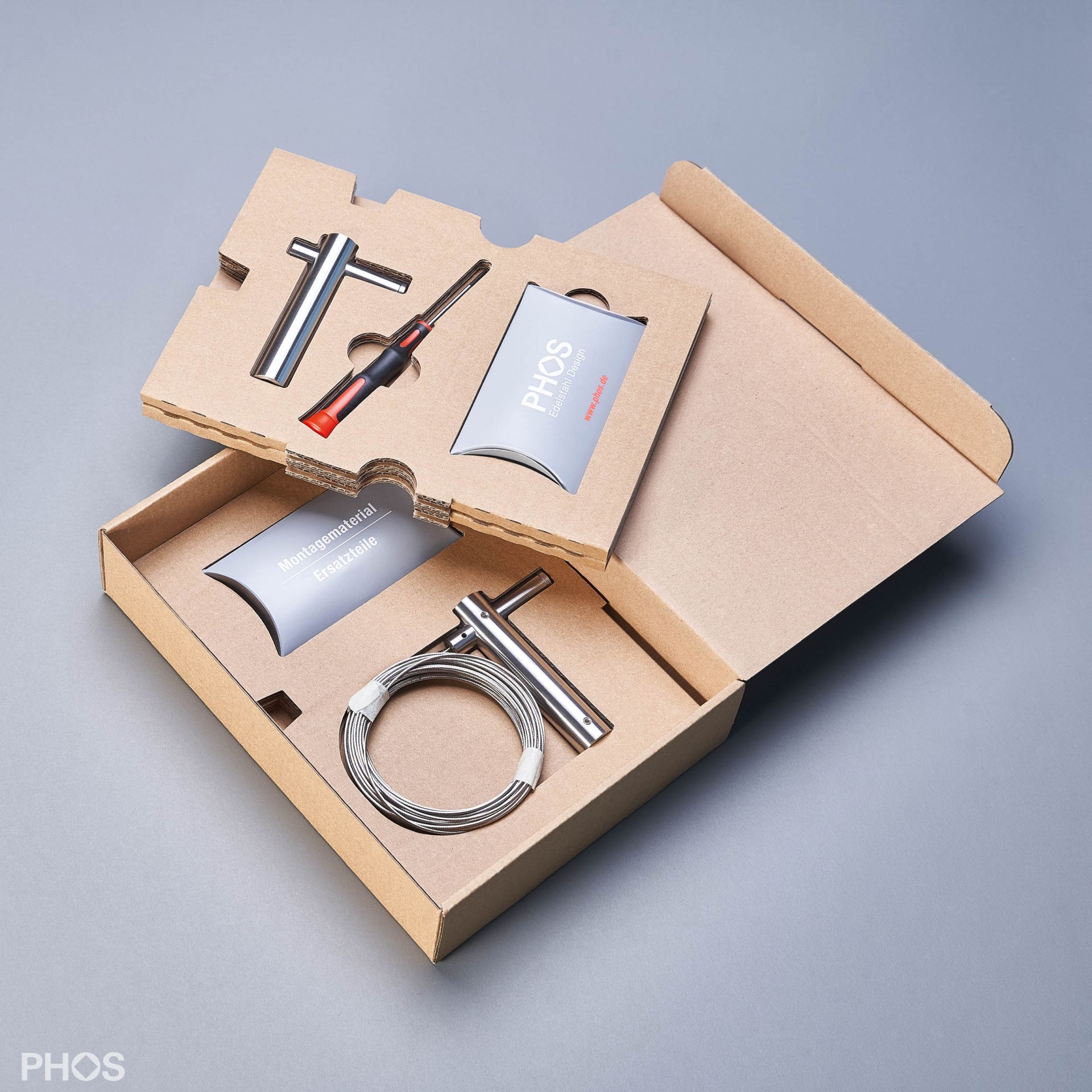 SSL20-100Set5 Система бокового натяжения каната для эркеров до 10 метров, большое расстояние от стены или потолка PHOS  - Вид №2