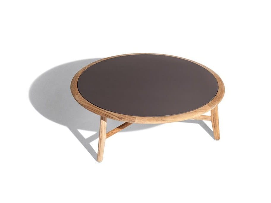 Круглый стол из тикового дерева с керамической столешницей Poltrona Frau Boundless Living Outdoor Collections ARCH-00093978 - Вид №1