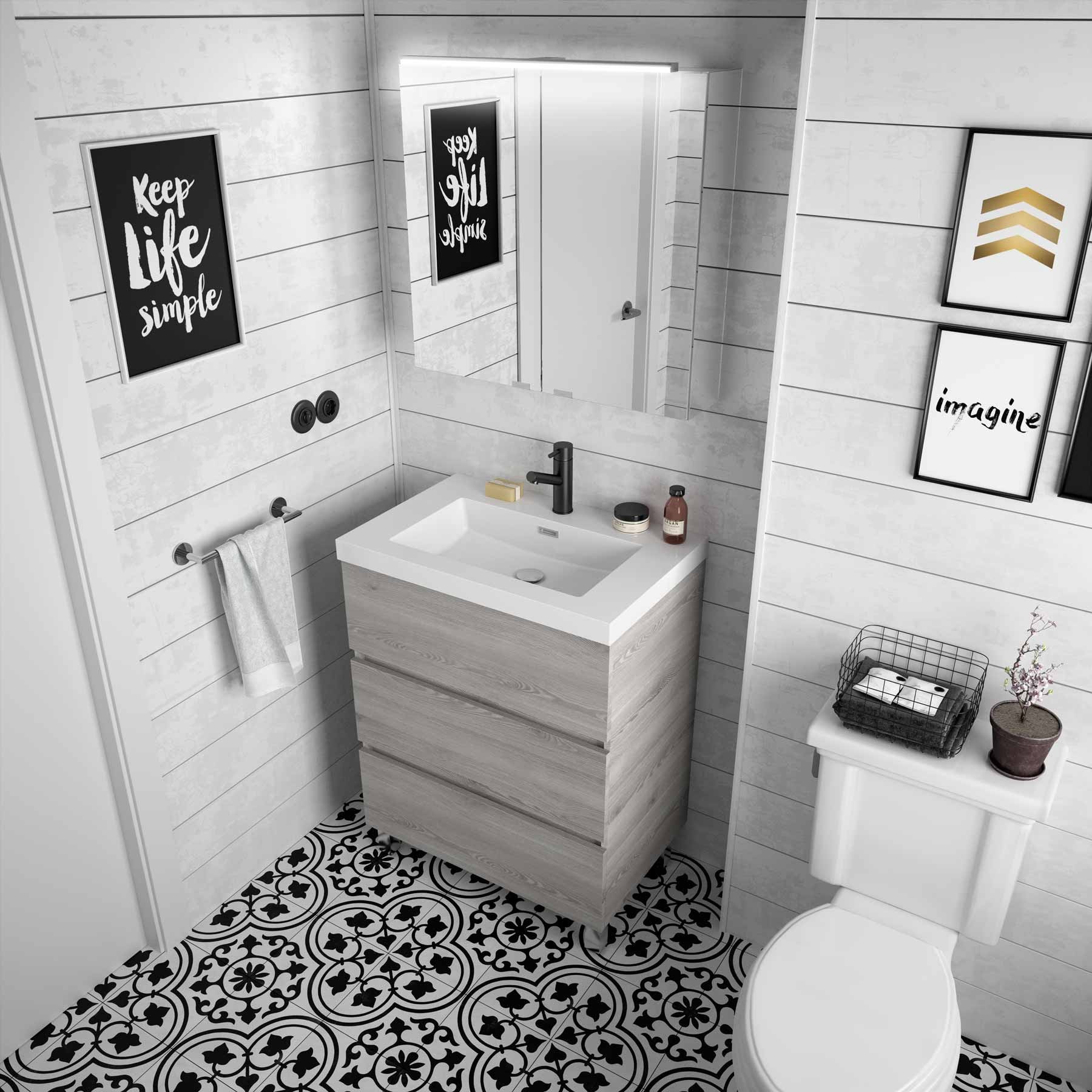 20749 SALGAR Раковина TOSCANA 705 WHITE MINERAL LOAD 705 x 50 x 460 мм - Вид №3